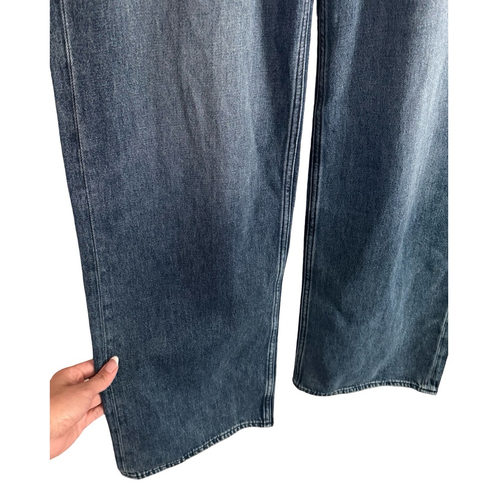Rag & Bone Logan Mid-Rise Wide Leg Jeans Charlock Blue Denim - Picture 8 of 10